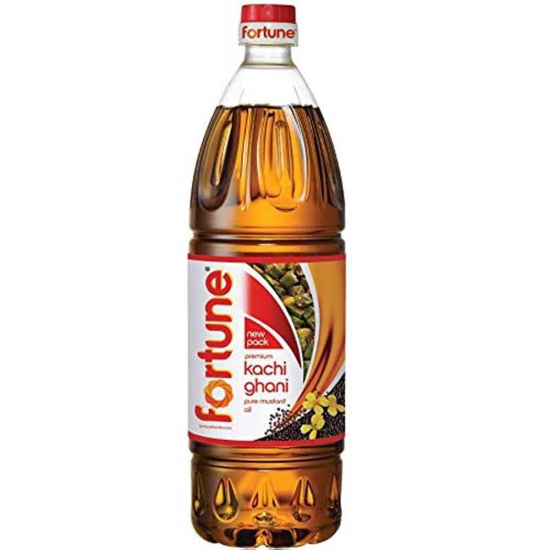 Fortune Premium Kachi Ghani Pure Mustard Oil, 1Litre PET Bottle Fortune Premium Kachi Ghani Pure Mustard Oil, 1Litre PET Bottle