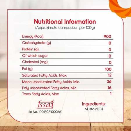 Fortune Premium Kachi Ghani Pure Mustard Oil, 1Litre PET Bottle