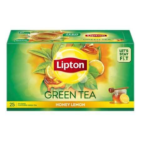 Lipton Honey Lemon Green Tea Bags, 25 Pieces