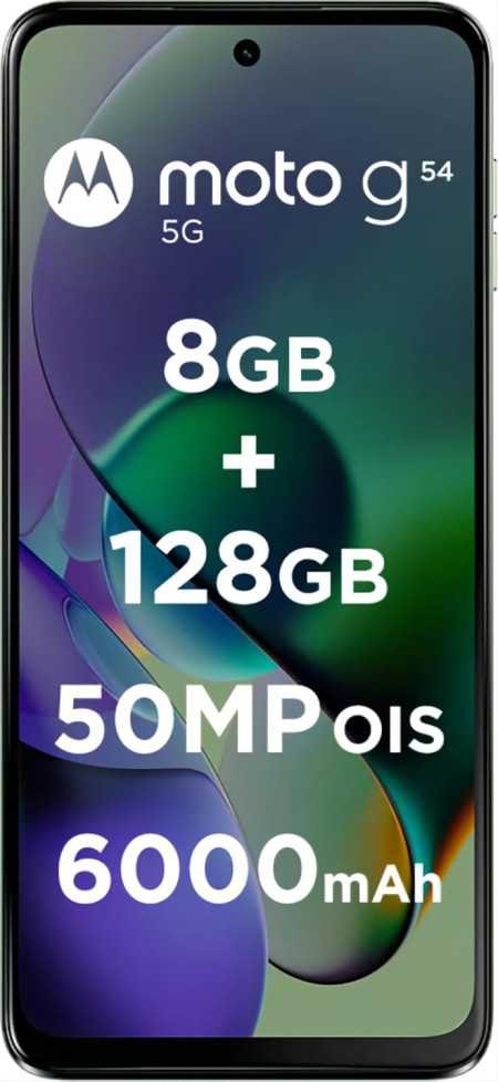 Motorola G54 5G (Mint Green, 8GB RAM, 128GB Storage) | MediaTek Dimensity 7020 | 6000mAh Battery with 30W Turbocharging | 50 MP Motorola G54 5G (Mint Green, 8GB RAM, 128GB Storage) | MediaTek Dimensity 7020 | 6000mAh Battery with 30W Turbocharging | 50 MP