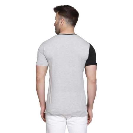 TOKO A FASHION Men's Cotton Blend Regular Fit T-shirt (TSHIRT1_NEWHALF_RED_P)