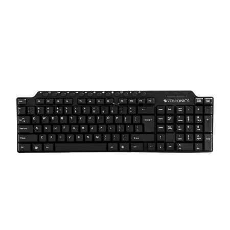 Zebronics ZEB-KM2100 Multimedia USB Keyboard Comes with 114 Keys Including 12 Dedicated Multimedia Keys & with Rupee Key