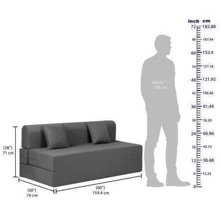 Wakefit Sofa Cum Bed | 1 Year Warranty| Sofa 3 Seater, Sofa Bed 6 X 5 Feet, Folding Sofa Bed, Sofa CumBeds for Living Room,