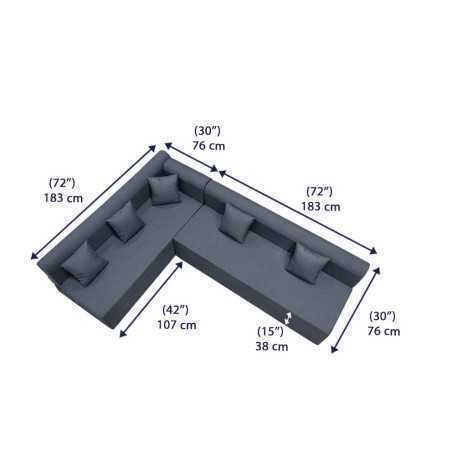 Wakefit Sofa Cum Bed | 1 Year Warranty| Sofa 3 Seater, Sofa Bed 6 X 5 Feet, Folding Sofa Bed, Sofa CumBeds for Living Room,