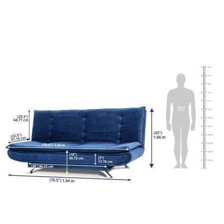 Wakefit Sofa Cum Bed | 1 Year Warranty| Sofa 3 Seater, Sofa Bed 6 X 5 Feet, Folding Sofa Bed, Sofa CumBeds for Living Room,