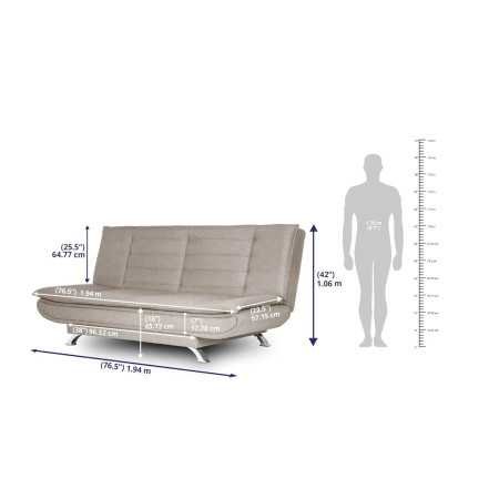 Wakefit Sofa Cum Bed | 1 Year Warranty| Sofa 3 Seater, Sofa Bed 6 X 5 Feet, Folding Sofa Bed, Sofa CumBeds for Living Room,