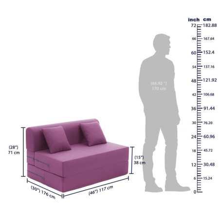 Wakefit Sofa Cum Bed | 1 Year Warranty| Sofa 3 Seater, Sofa Bed 6 X 5 Feet, Folding Sofa Bed, Sofa CumBeds for Living Room,