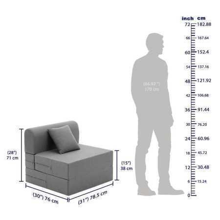 Wakefit Sofa Cum Bed | 1 Year Warranty| Sofa 3 Seater, Sofa Bed 6 X 5 Feet, Folding Sofa Bed, Sofa CumBeds for Living Room,