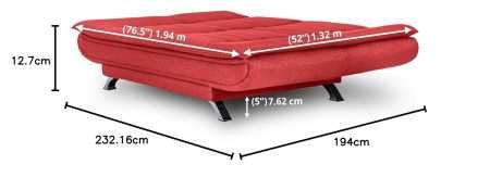 Wakefit Sofa Cum Bed | 1 Year Warranty| Sofa 3 Seater, Sofa Bed 6 X 5 Feet, Folding Sofa Bed, Sofa CumBeds for Living Room,
