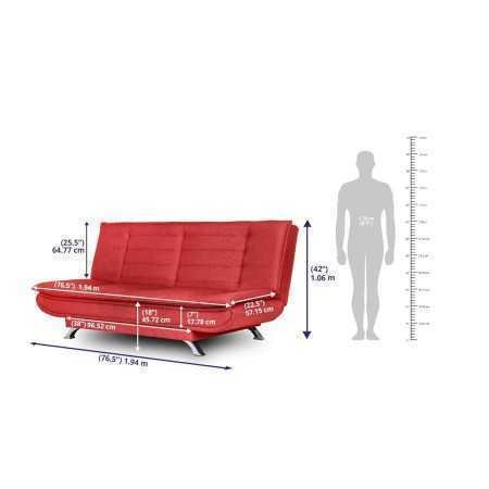 Wakefit Sofa Cum Bed | 1 Year Warranty| Sofa 3 Seater, Sofa Bed 6 X 5 Feet, Folding Sofa Bed, Sofa CumBeds for Living Room,