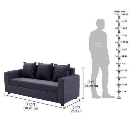 Wakefit Sofa Cum Bed | 1 Year Warranty| Sofa 3 Seater, Sofa Bed 6 X 5 Feet, Folding Sofa Bed, Sofa CumBeds for Living Room,