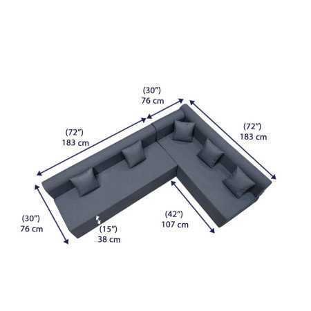 Wakefit Sofa Cum Bed | 1 Year Warranty| Sofa 3 Seater, Sofa Bed 6 X 5 Feet, Folding Sofa Bed, Sofa CumBeds for Living Room,