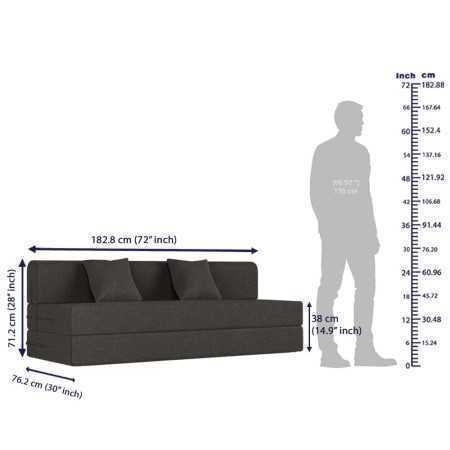Wakefit Sofa Cum Bed | 1 Year Warranty| Sofa 3 Seater, Sofa Bed 6 X 5 Feet, Folding Sofa Bed, Sofa CumBeds for Living Room,