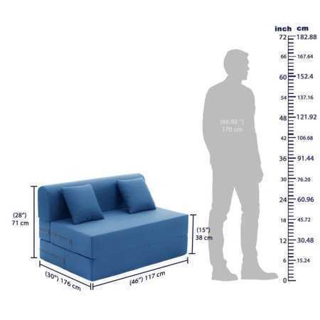 Wakefit Sofa Cum Bed | 1 Year Warranty| Sofa 3 Seater, Sofa Bed 6 X 5 Feet, Folding Sofa Bed, Sofa CumBeds for Living Room,