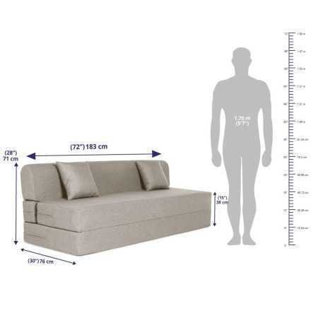 Wakefit Sofa Cum Bed | 1 Year Warranty| Sofa 3 Seater, Sofa Bed 6 X 5 Feet, Folding Sofa Bed, Sofa CumBeds for Living Room,