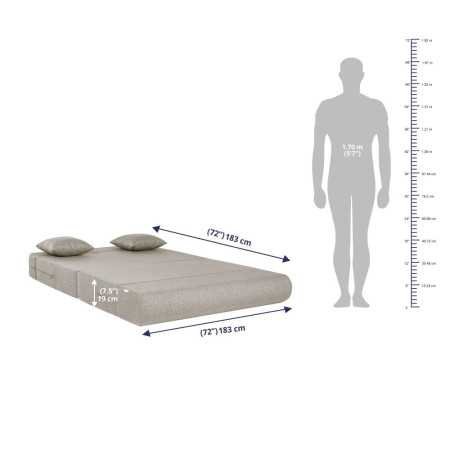Wakefit Sofa Cum Bed | 1 Year Warranty| Sofa 3 Seater, Sofa Bed 6 X 5 Feet, Folding Sofa Bed, Sofa CumBeds for Living Room,