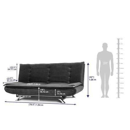 Wakefit Sofa Cum Bed | 1 Year Warranty| Sofa 3 Seater, Sofa Bed 6 X 5 Feet, Folding Sofa Bed, Sofa CumBeds for Living Room,