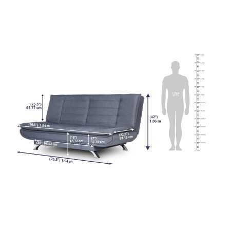Wakefit Sofa Cum Bed | 1 Year Warranty| Sofa 3 Seater, Sofa Bed 6 X 5 Feet, Folding Sofa Bed, Sofa CumBeds for Living Room,