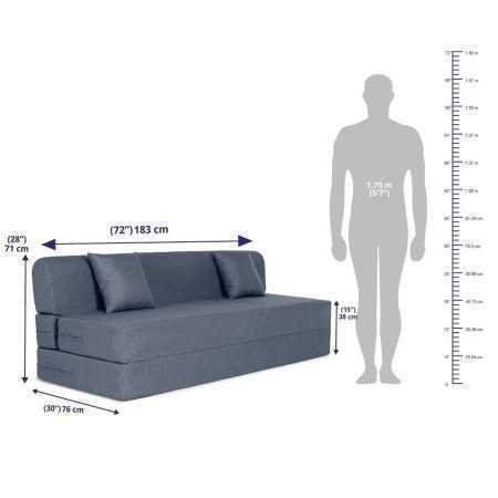 Wakefit Sofa Cum Bed | 1 Year Warranty| Sofa 3 Seater, Sofa Bed 6 X 5 Feet, Folding Sofa Bed, Sofa CumBeds for Living Room,