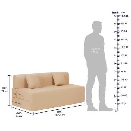 Wakefit Sofa Cum Bed | 1 Year Warranty| Sofa 3 Seater, Sofa Bed 6 X 5 Feet, Folding Sofa Bed, Sofa CumBeds for Living Room,