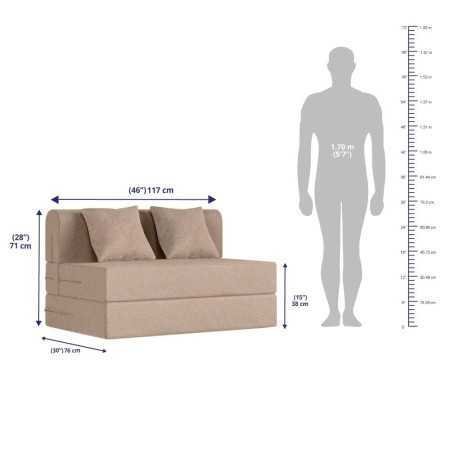Wakefit Sofa Cum Bed | 1 Year Warranty| Sofa 3 Seater, Sofa Bed 6 X 5 Feet, Folding Sofa Bed, Sofa CumBeds for Living Room,