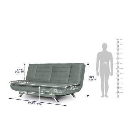 Wakefit Sofa Cum Bed | 1 Year Warranty| Sofa 3 Seater, Sofa Bed 6 X 5 Feet, Folding Sofa Bed, Sofa CumBeds for Living Room,