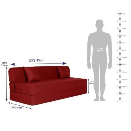 Wakefit Sofa Cum Bed | 1 Year Warranty| Sofa 3 Seater, Sofa Bed 6 X 5 Feet, Folding Sofa Bed, Sofa CumBeds for Living Room,