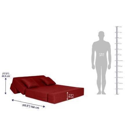 Wakefit Sofa Cum Bed | 1 Year Warranty| Sofa 3 Seater, Sofa Bed 6 X 5 Feet, Folding Sofa Bed, Sofa CumBeds for Living Room,
