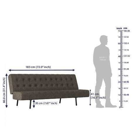 Wakefit Sofa Cum Bed | 1 Year Warranty| Sofa 3 Seater, Sofa Bed 6 X 5 Feet, Folding Sofa Bed, Sofa CumBeds for Living Room,