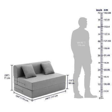 Wakefit Sofa Cum Bed | 1 Year Warranty| Sofa 3 Seater, Sofa Bed 6 X 5 Feet, Folding Sofa Bed, Sofa CumBeds for Living Room,