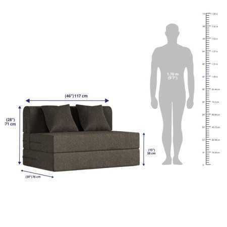 Wakefit Sofa Cum Bed | 1 Year Warranty| Sofa 3 Seater, Sofa Bed 6 X 5 Feet, Folding Sofa Bed, Sofa CumBeds for Living Room,