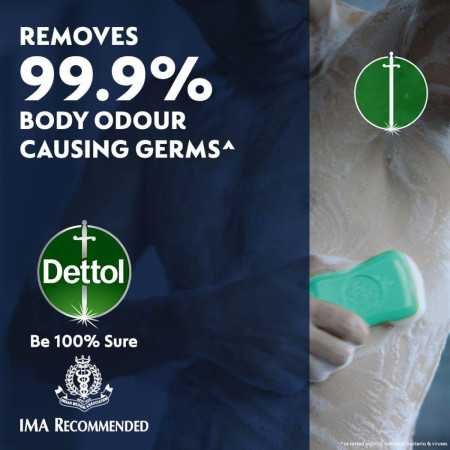 Dettol Cologne Fresh Bathing Soap Bar with 100% better odour protection- 100g Pack of 4, (400gm)