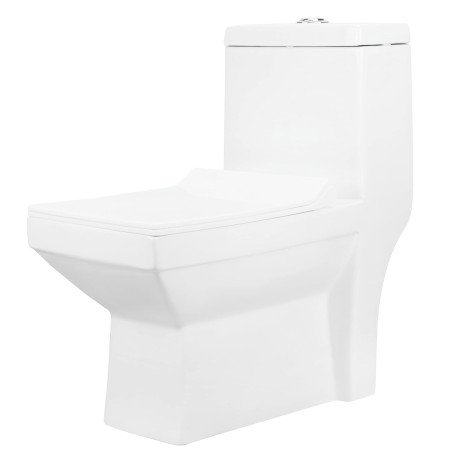 KrissKross Premium One Piece Ceramic Western Floor Mounted One Piece Water Closet Western Toilet/Commode/European Commode With