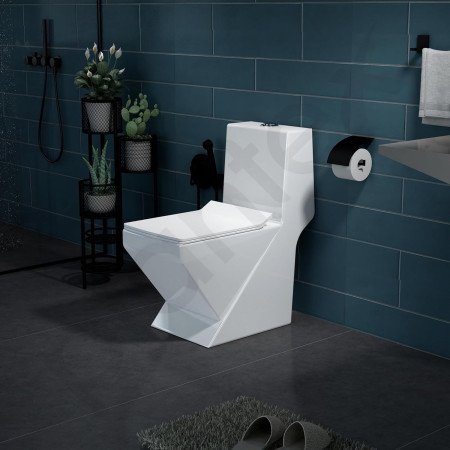 Plantex Commode for Toilet/Rimless Ceramic One Piece Western Toilet/Commode with Soft Closing Toilet Seat - S Trap Outlet