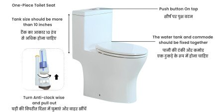 Elegant Casa ABS Siphon 8.26 Inches or 21 CM Toilet Flush Valve Kit | 3/6 Litre Dual Flush Tank Repair Kit | DIY Siphon for Elegant Casa ABS Siphon 8.26 Inches or 21 CM Toilet Flush Valve Kit | 3/6 Litre Dual Flush Tank Repair Kit | DIY Siphon for