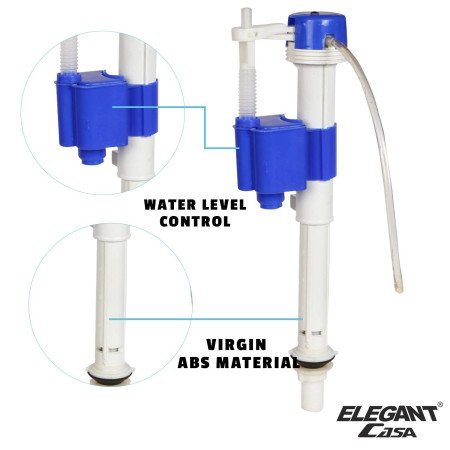 Elegant Casa ABS Siphon 8.26 Inches or 21 CM Toilet Flush Valve Kit | 3/6 Litre Dual Flush Tank Repair Kit | DIY Siphon for Elegant Casa ABS Siphon 8.26 Inches or 21 CM Toilet Flush Valve Kit | 3/6 Litre Dual Flush Tank Repair Kit | DIY Siphon for