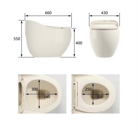 B Backline Commode for Toilet/Floor Mount Ceramic Western Toilet Commode Siphonic Flushing/Water Closet with Soft Closing Toilet