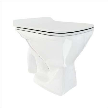 Johnson Fusion Floor Mounted EWC Combo with Soft Close Slim Seat Cover (PP) - S Trap | 500x340x390mm | Square Shape | Washdown