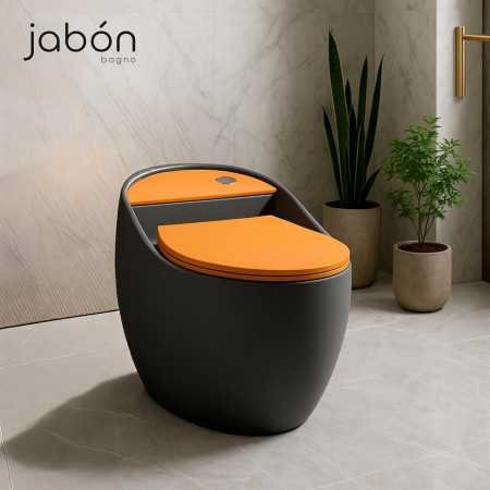 JABON BAGNO Commode for Toilet/Ceramic Western Toilet/Square Wall Hung Commode with Soft Closing Toilet Seat - P Trap Outlet -