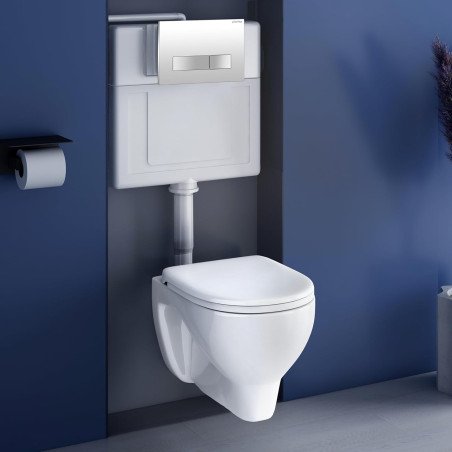 Plantex Ceramic Commode For Toilet/Wall Hung Commode With Dual Flush Tank/Conceal Flush Tank/Tank With All Internal