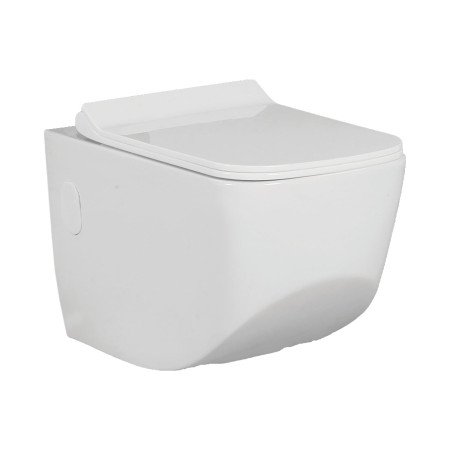 BonKaso Premium Western Floor Mounted Ceramic One Piece Commode (White) S Trap European Toilet with Soft Close Seat | Square BonKaso Premium Western Floor Mounted Ceramic One Piece Commode (White) S Trap European Toilet with Soft Close Seat | Square