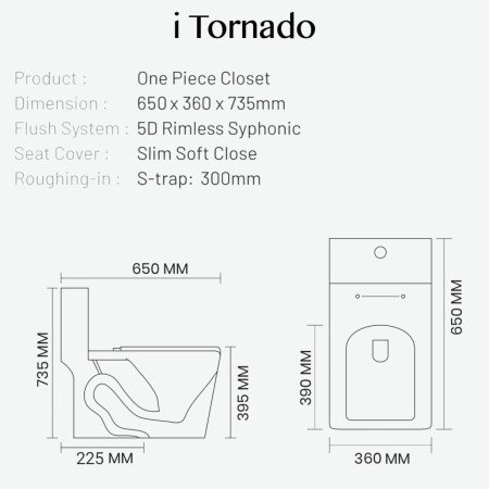 Clay Plus Premium Rimless Floor Mounted One Piece Water Closet Ceramic Western Toilet/Commode With Soft Close Seat Cover For