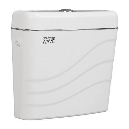 Hindware Designer Plastic Cistern For Bathroom | Made Of Pvc | Single Flush | With Patented Odoriser Slot | Wave