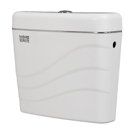 Hindware Designer Plastic Cistern For Bathroom | Made Of Pvc | Single Flush | With Patented Odoriser Slot | Wave