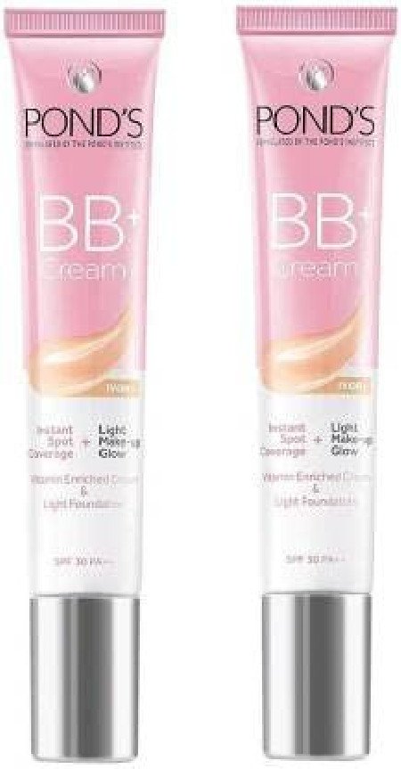 POND'S Bb+ Cream For All Skin Types,Ivory Lightweight Natural Foundation,18G,For Even Skin Tone,With Vitamin Enriched POND'S Bb+ Cream For All Skin Types,Ivory Lightweight Natural Foundation,18G,For Even Skin Tone,With Vitamin Enriched