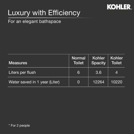 Kohler Spacity Wall Mounted Toilet | Rimless Western Toilet with Anti-Splash Ledge | Bathroom Commode with Eco-Flush Technology