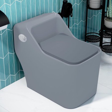 Plantex Imported Platinum One Piece Western Commode for Toilet/Rimless Siphonic Vaccum Commode with Soft Close Toilet Seat Cover