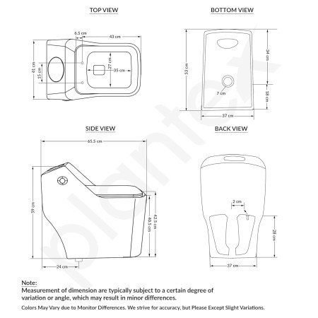 Plantex Imported Platinum One Piece Western Commode for Toilet/Rimless Siphonic Vaccum Commode with Soft Close Toilet Seat Cover