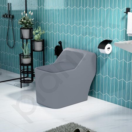 Plantex Imported Platinum One Piece Western Commode for Toilet/Rimless Siphonic Vaccum Commode with Soft Close Toilet Seat Cover