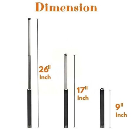 stainless steel self defence stick Foldable Pointer Compact magical stick, Extendable Wand with Comfortable Grip & Hiking Stick,